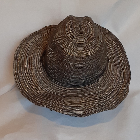 Golden West Metallic Wide Brim Hat Womens - Picture 4 of 7